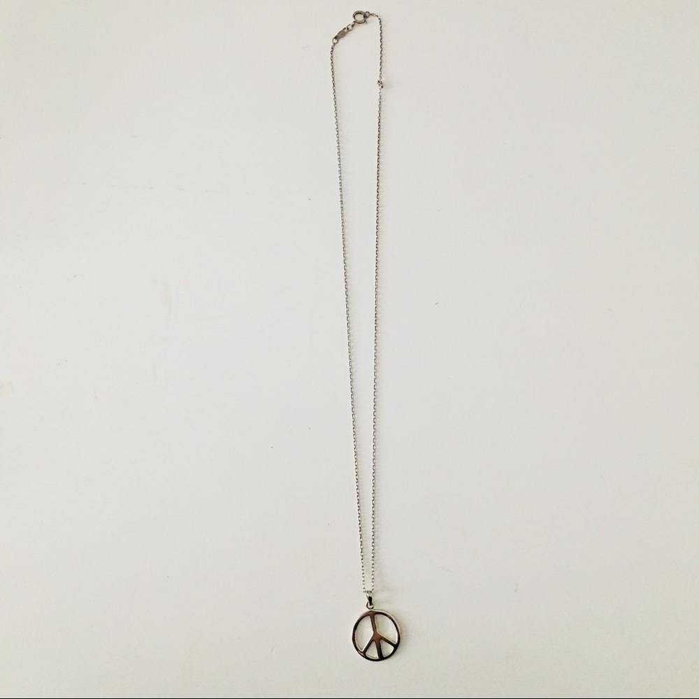 Sterling Silver Peace Necklace